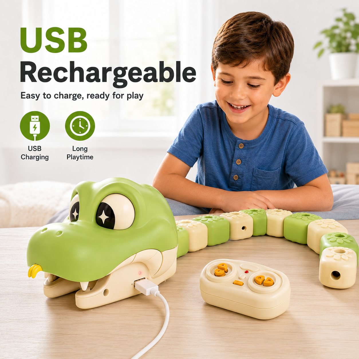 💥 HOT SALE 49% OFF🎮 Remote Control Snake Racing Toy🐍