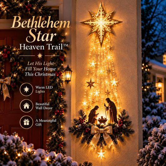 🔥Buy 2 Get 20% OFF🔥✝️ Bethlehem Star of Faith™ – Lighted Nativity Wall Decor✝️✝️