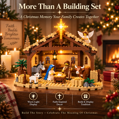 🎅Christmas Story Building Block Set – Nativity Scene Holiday Display✨
