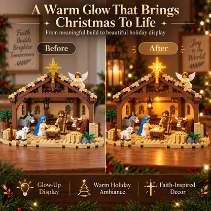 🎅Christmas Story Building Block Set – Nativity Scene Holiday Display✨