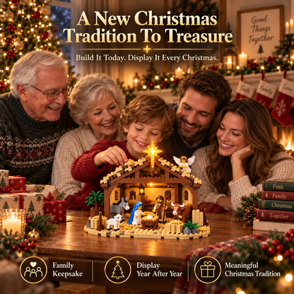 🎅Christmas Story Building Block Set – Nativity Scene Holiday Display✨