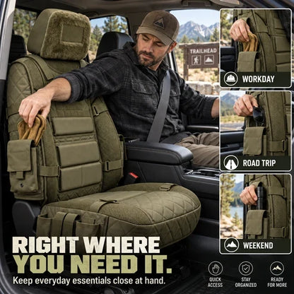 💥Limited Time-50% OFF🚙 Durable Tactical Truck Seat Cover✨ Storage, Protection & All-Day Comfort