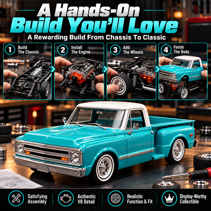🔧 1968 Chevrolet C10 Stepside Model Kit - DIY Vintage Pickup Assembly 🛻