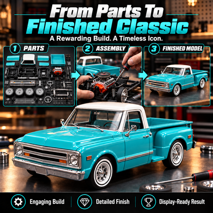 🔧 1968 Chevrolet C10 Stepside Model Kit - DIY Vintage Pickup Assembly 🛻