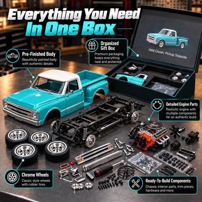 🔧 1968 Chevrolet C10 Stepside Model Kit - DIY Vintage Pickup Assembly 🛻