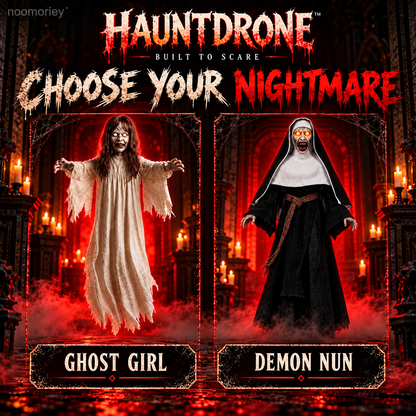 👻 Hauntdrone™ Ghost Girl & Demon Nun – Flying Halloween Scare Prop with Live Camera