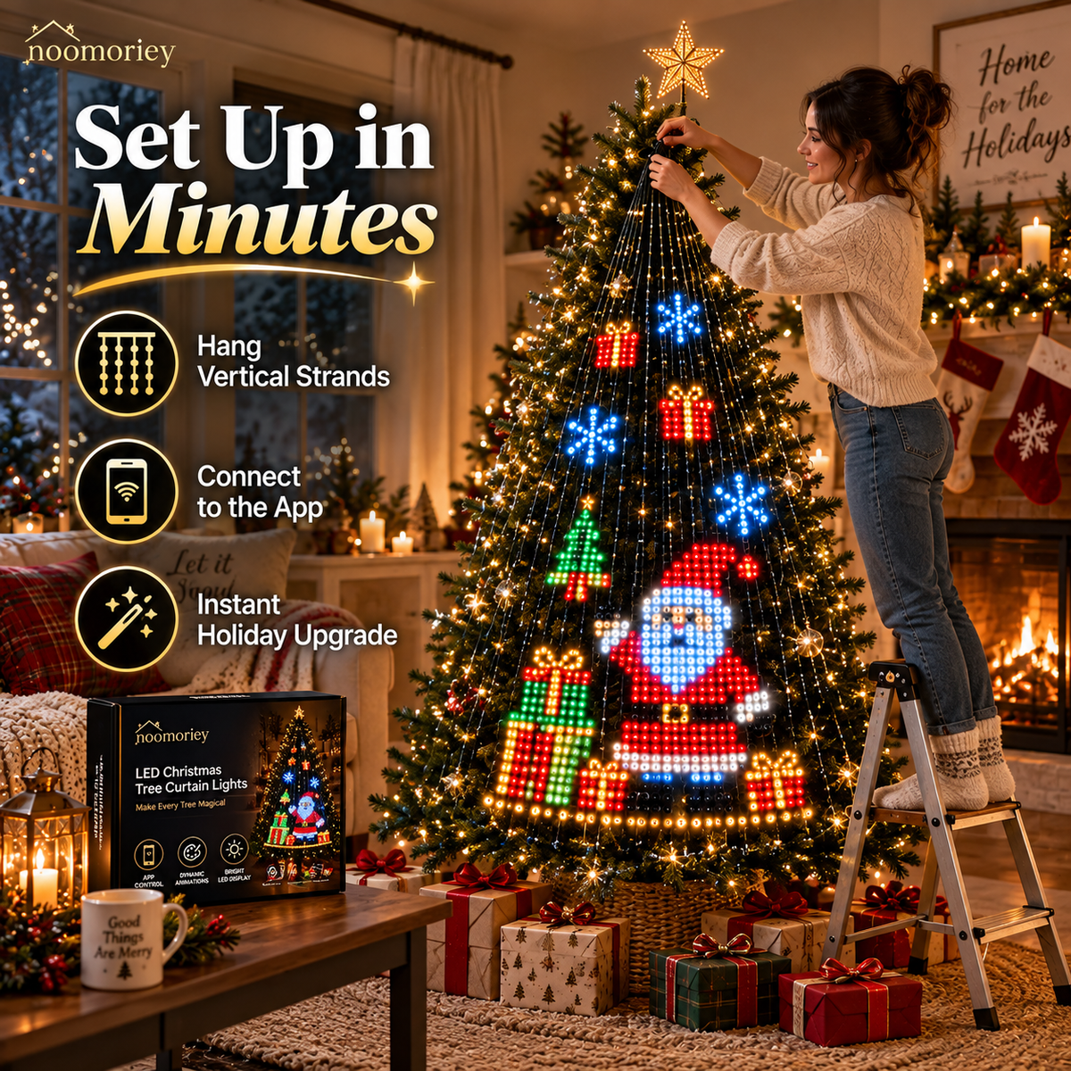 🎅Christmas Early Bird Offer 🎄✨ Smart App-Controlled Christmas Tree Lights