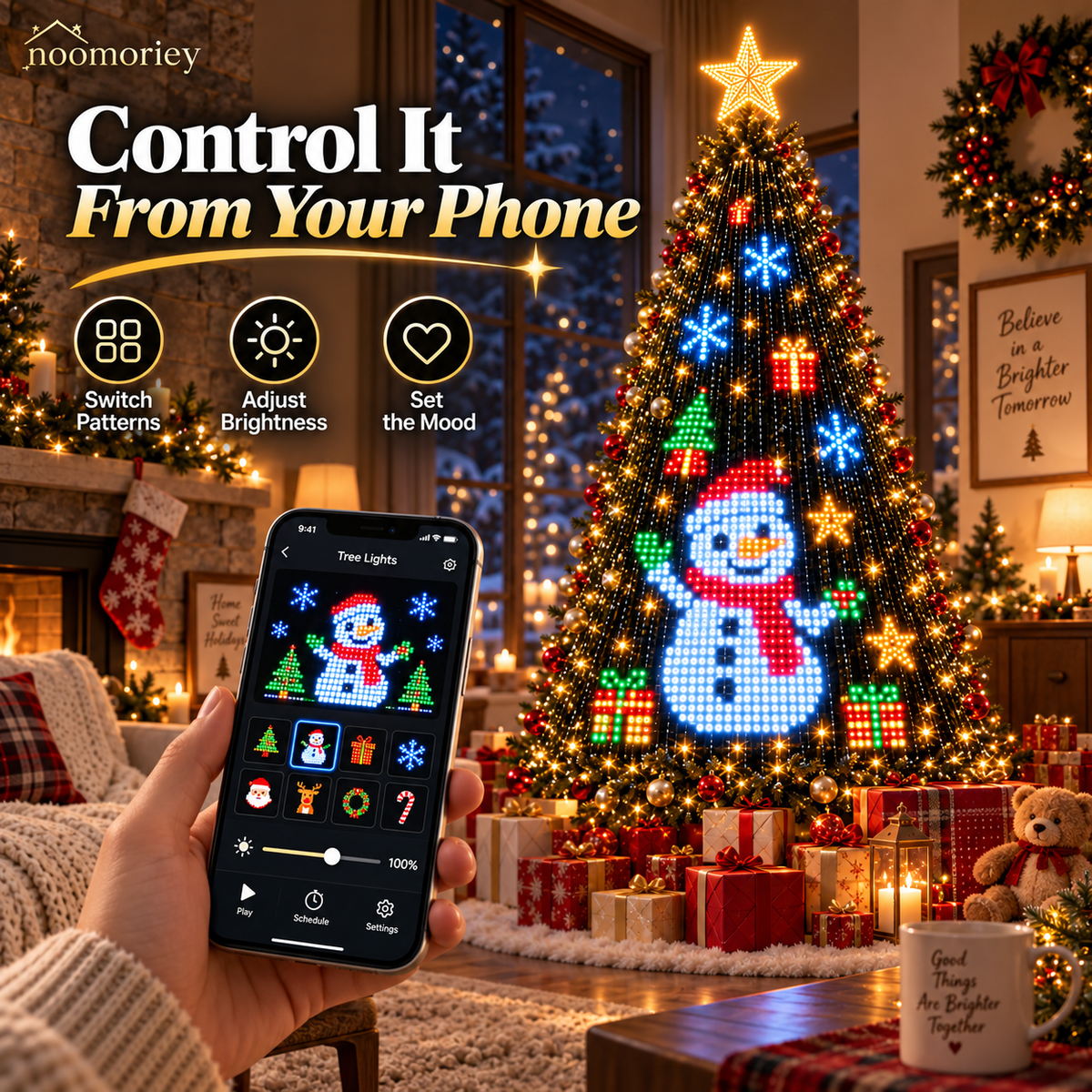 🎅Christmas Early Bird Offer 🎄✨ Smart App-Controlled Christmas Tree Lights