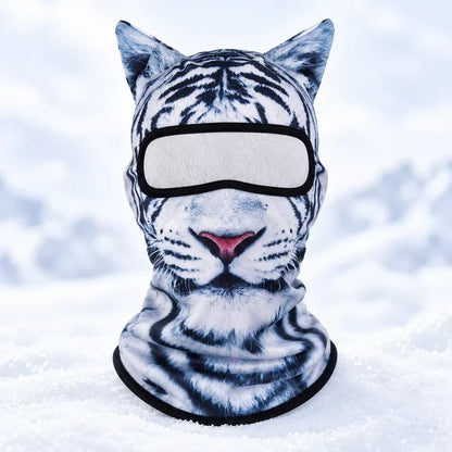 ✨3D Cat Ski Mask with Ears – Funny Windproof Balaclava for Skiing & Festivals