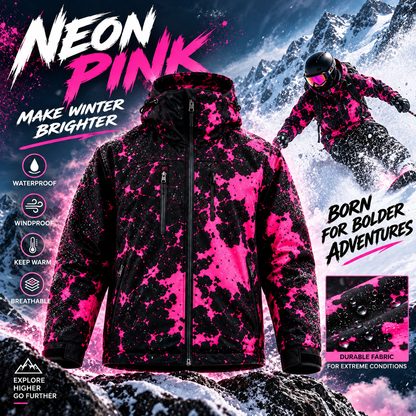 ❄️ Snow-Reactive Color-Changing Ski Jacket 🏂 Warm, Bold & Winter-Ready