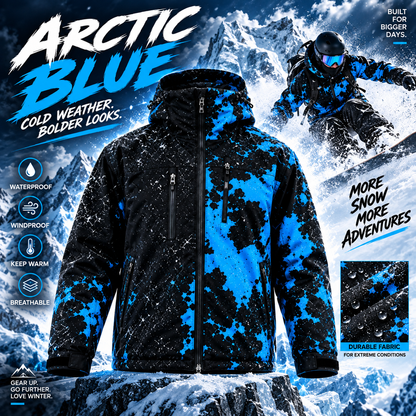 ❄️ Snow-Reactive Color-Changing Ski Jacket 🏂 Warm, Bold & Winter-Ready