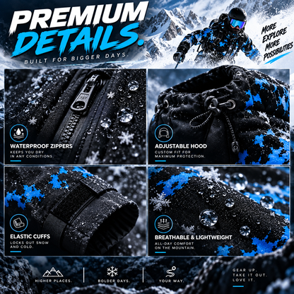 ❄️ Snow-Reactive Color-Changing Ski Jacket 🏂 Warm, Bold & Winter-Ready