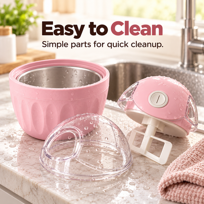 🍦 Mini Homemade Ice Cream Maker ✨ One-Touch Dessert Night Essential
