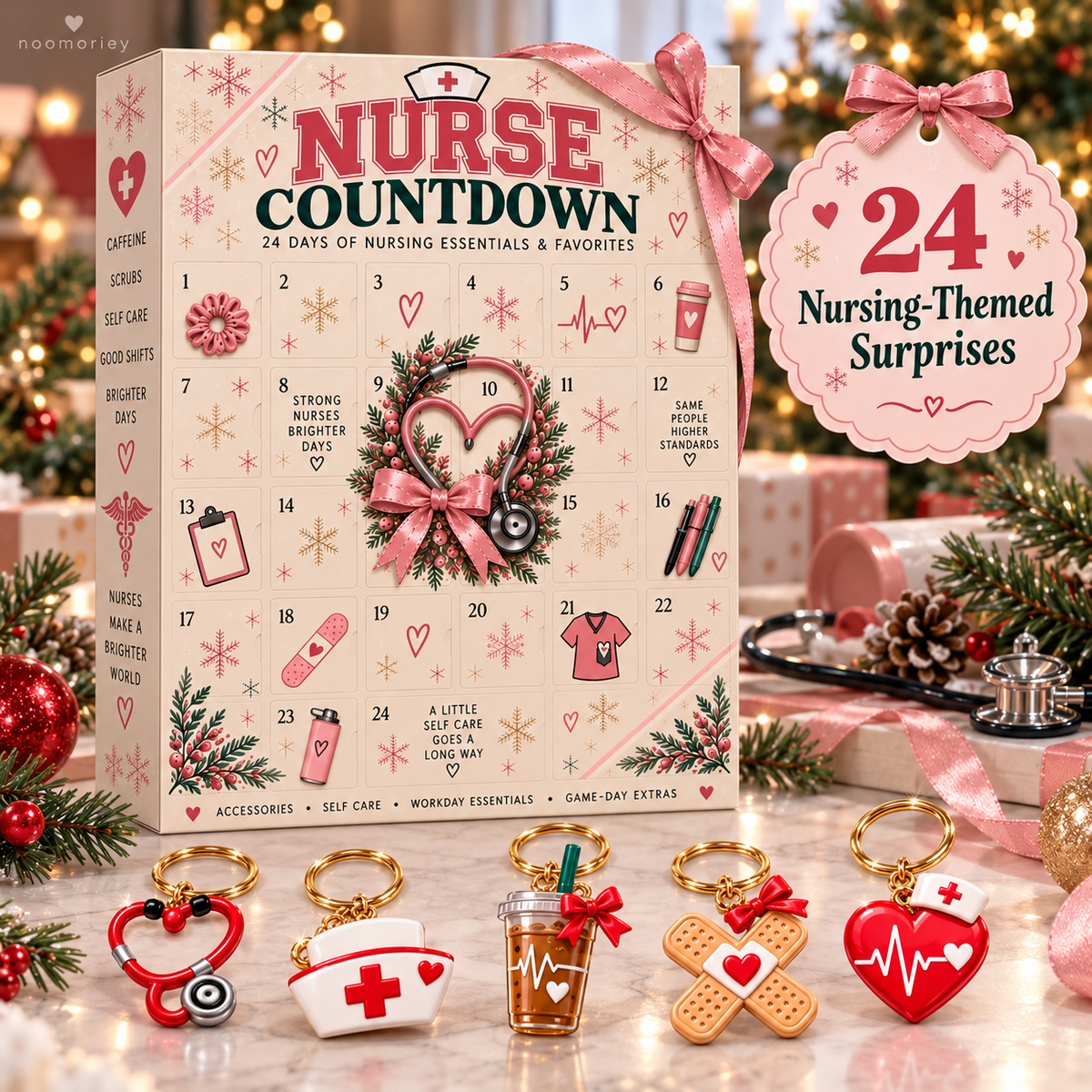 🎁 Nurse Advent - 24 Days of Surprises! One Door A Day, Different Design for Every Day