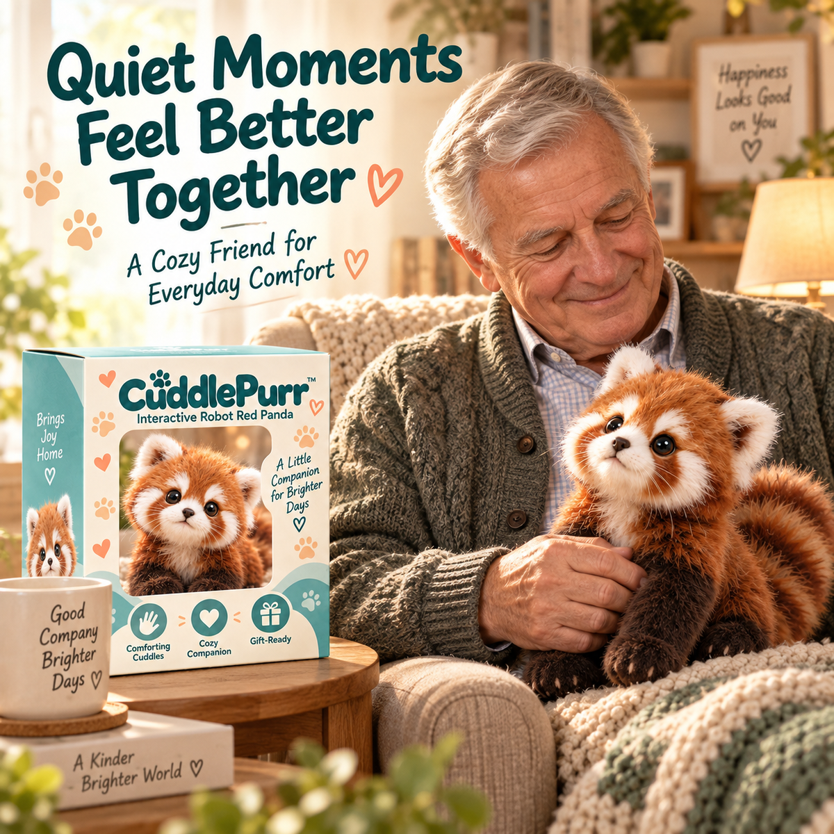 🐾❤️ CuddlePurr™ Red Panda – Interactive Plush Companion | A Little Friend, A Lot of Love