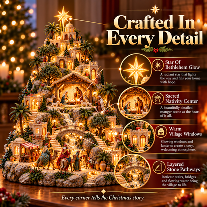 ✨ Lighted Bethlehem Nativity Village — A Glowing Christmas Story of Faith & Hope ✝️