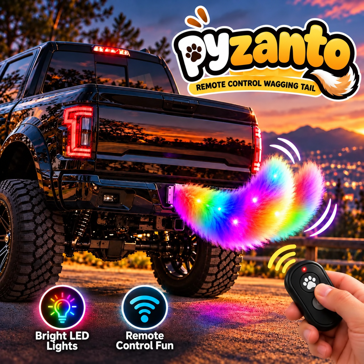 😂 Remote Control Wagging Car Tail ✨ Your Car Can Wag Its Tail Too!