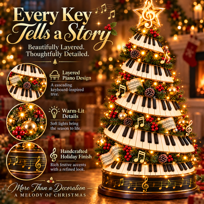 🎹✨ Piano Christmas Tree Light – Lighted Musical Holiday Tree for Piano Lovers