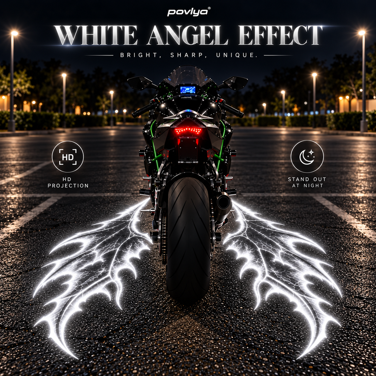 🔥 Demon Wing Motorcycle Projector Kit 😈 Unleash the Beast After Dark!