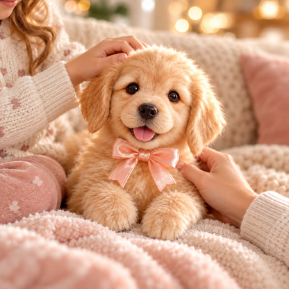 🎄 49% OFF – Golden Buddy™ Realistic Robot Golden Retriever Puppy