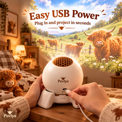 🐮 Highland Cow Farm Projector ✨ Bring Country Charm Into Your Home