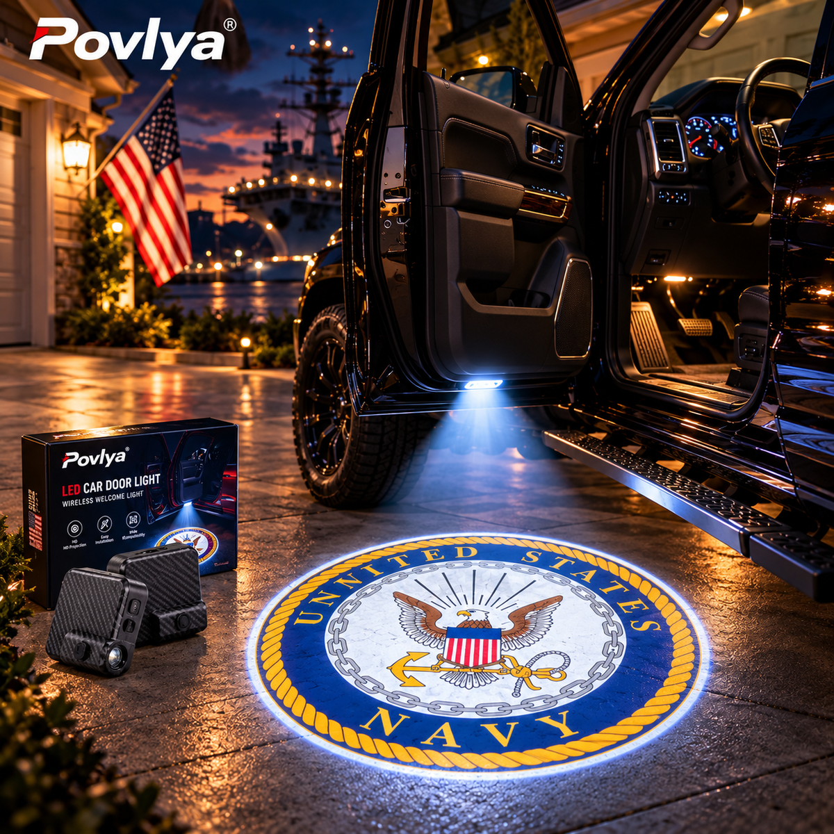 🚗🎖️ Military Honor Car Door Projection Light