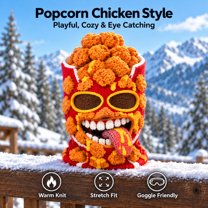 🍔🏂 3D Funny Food Knit Ski Mask for Warm Winter Adventures