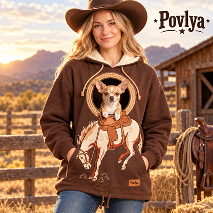 🤠 Western Cowboy Pet Carrier Jumpsuit – Keep Your Pet Close & Cozy