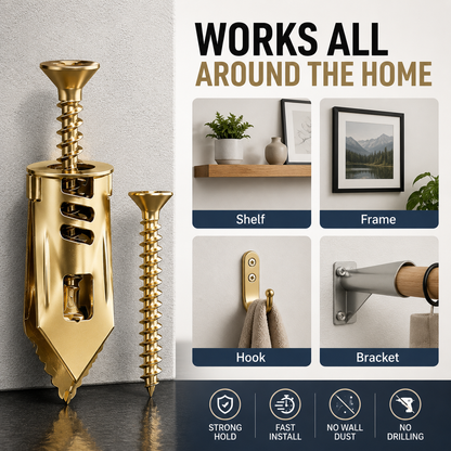 🏠 80PCS Wall Anchor & Screw Kit – Strong Hold for Home Repairs