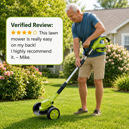 🌿70% OFF TODAY⚡3-in-1 Cordless Lawn Mower – Lightweight Grass Trimmer & Edger with 2×21V Batteries🔋