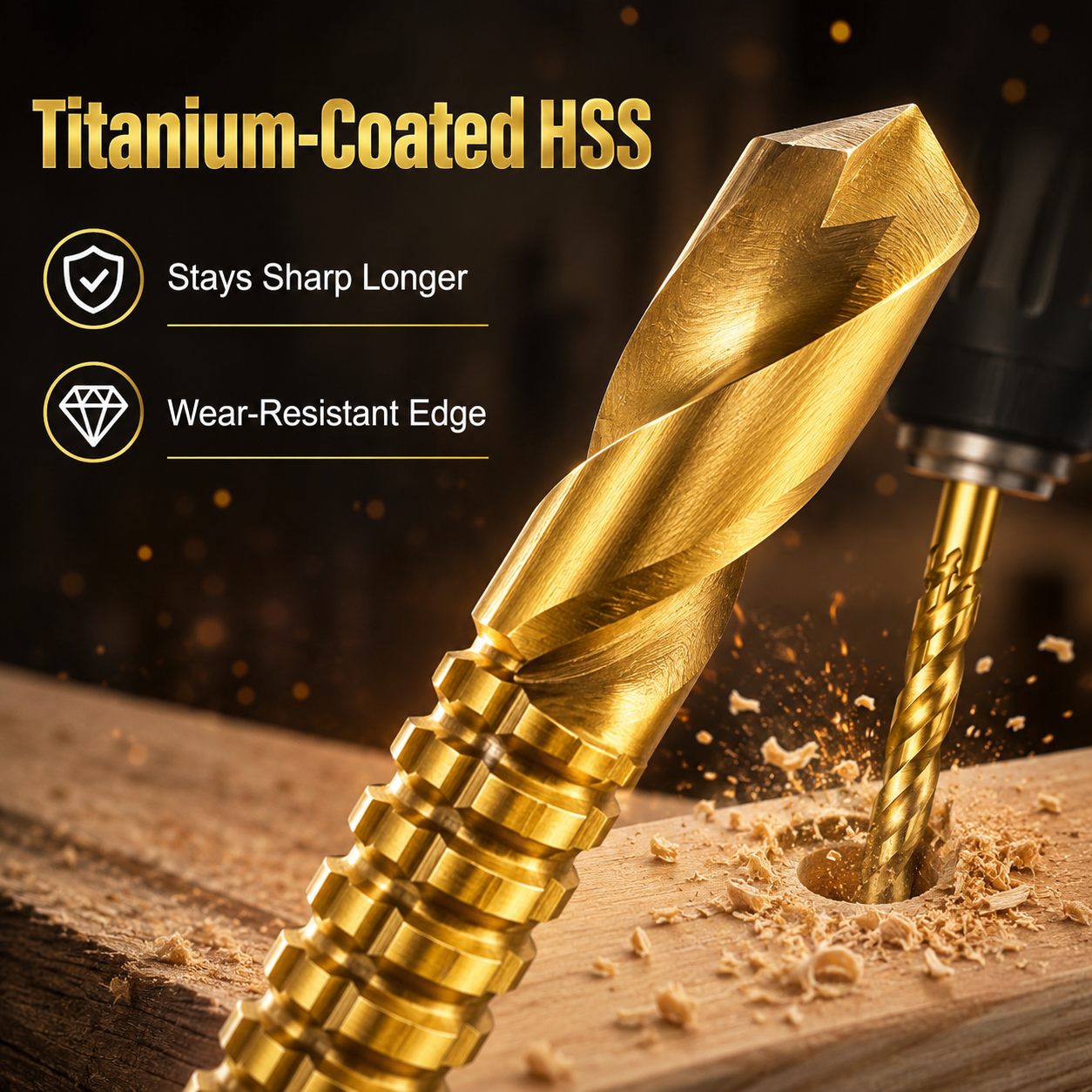 💪6-Piece 3–8mm Titanium Drill Bits⚡ Built for Metal, Wood & Plastic