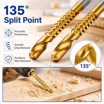 💪6-Piece 3–8mm Titanium Drill Bits⚡ Built for Metal, Wood & Plastic