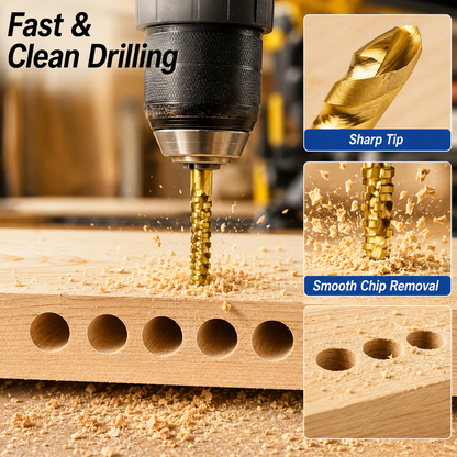💪6-Piece 3–8mm Titanium Drill Bits⚡ Built for Metal, Wood & Plastic