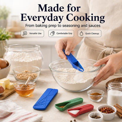 🍳 3-in-1 Kitchen Measuring Spoons – Foldable, Space-Saving & Easy to Clean