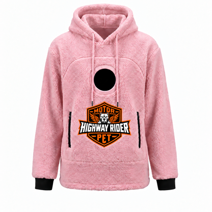 🐾 Rider Pet Carrier Sherpa Hoodie – Cozy Hands-Free Dog Carrying Hoodie