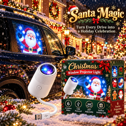 🎅 Christmas Car Projector Light ✨ Bring Holiday Magic on the Road
