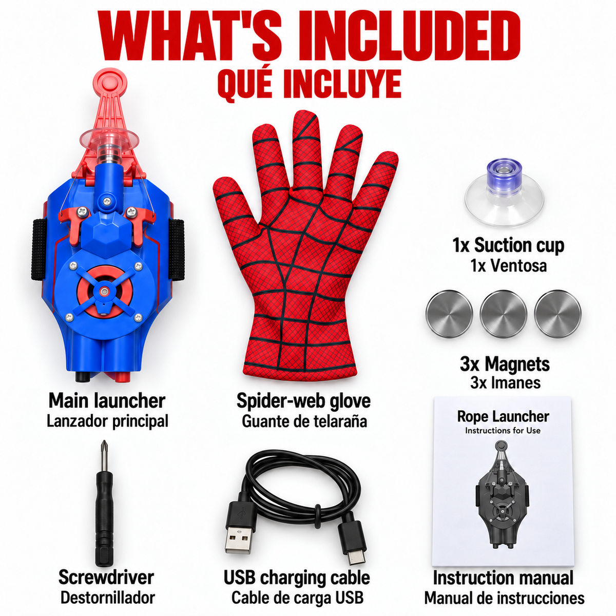 🕸️⚡ WebStrike™ Wrist Launcher – Rechargeable Web-Shooting Action
