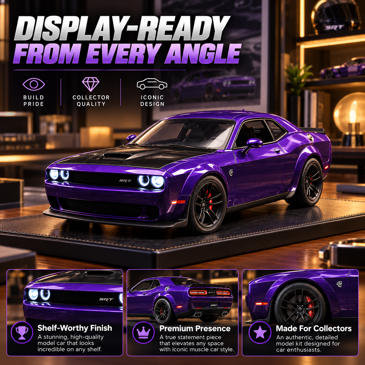 🏎️ Premium DIY Muscle Car Model Kit – Build, Display & Collect 🔧 – Pyzanto