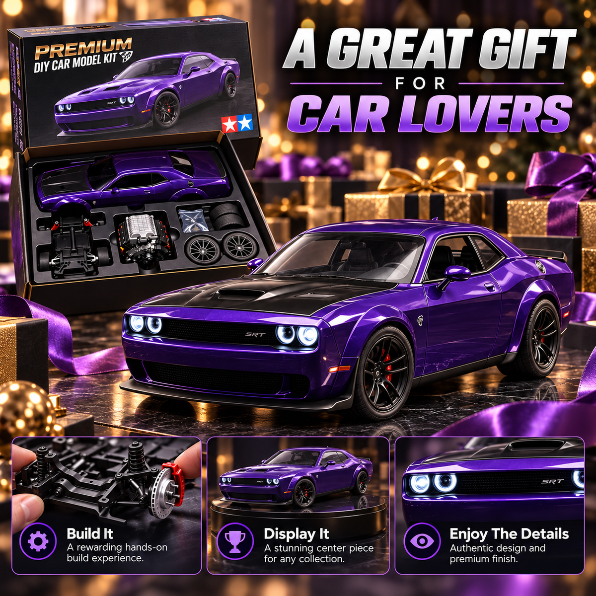 🏎️ Premium DIY American Muscle Car Model Kit