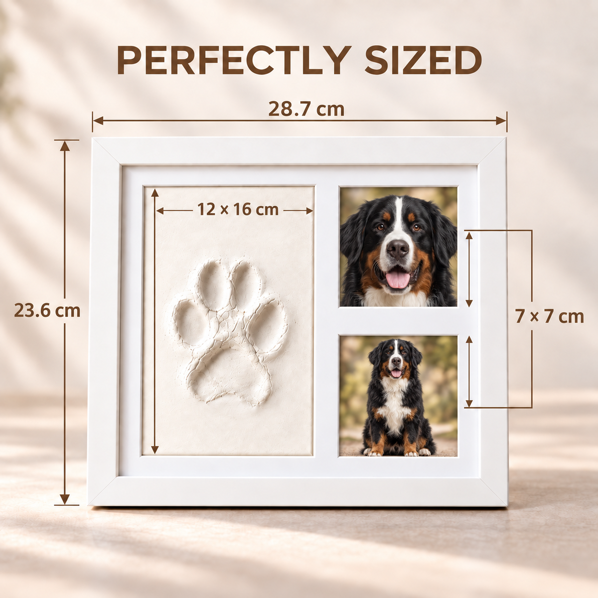 🐾 Pet Paw & Nose Print Keepsake Kit – Personalized Memory Frame