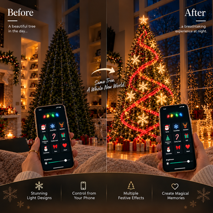 🔥 50% OFF Smart LED Christmas Lights ✨ Turn Your Tree Into A Magical Light Show