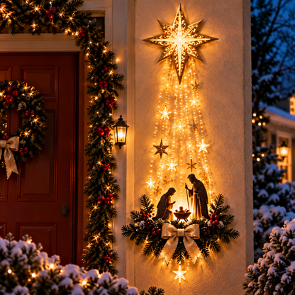 ✝️Jesus, Angel & Nativity Lighted Wall Light Décor
