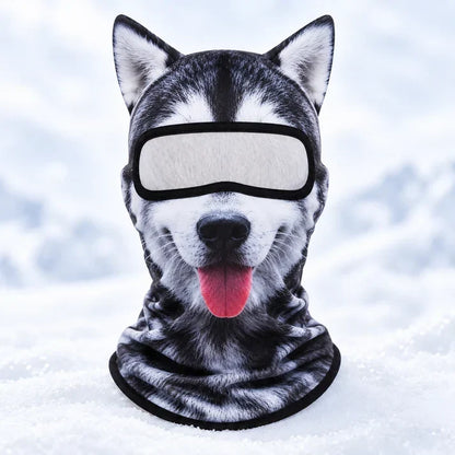 ✨3D Cat Ski Mask with Ears – Funny Windproof Balaclava for Skiing & Festivals