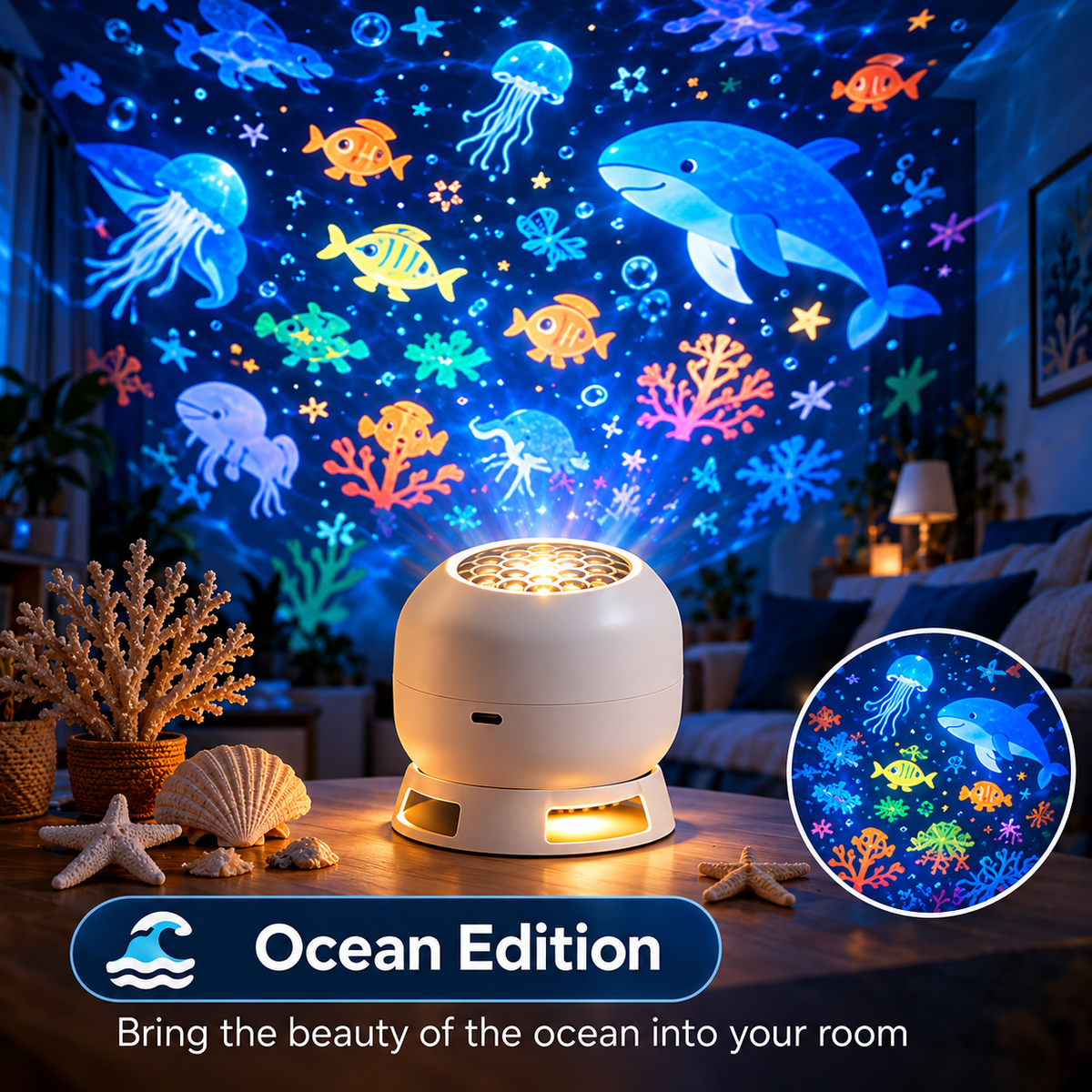🎄 50% OFF Christmas Projection Night Light ✨ Create A Magical Holiday Wonderland At Home