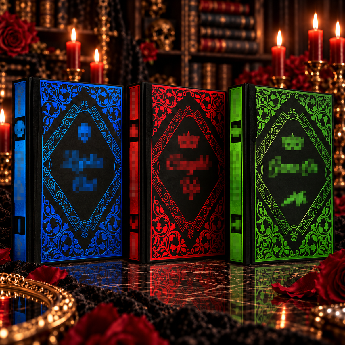 🖤 Gothic Collector Hardcover Trio – Blue, Crimson & Emerald Editions