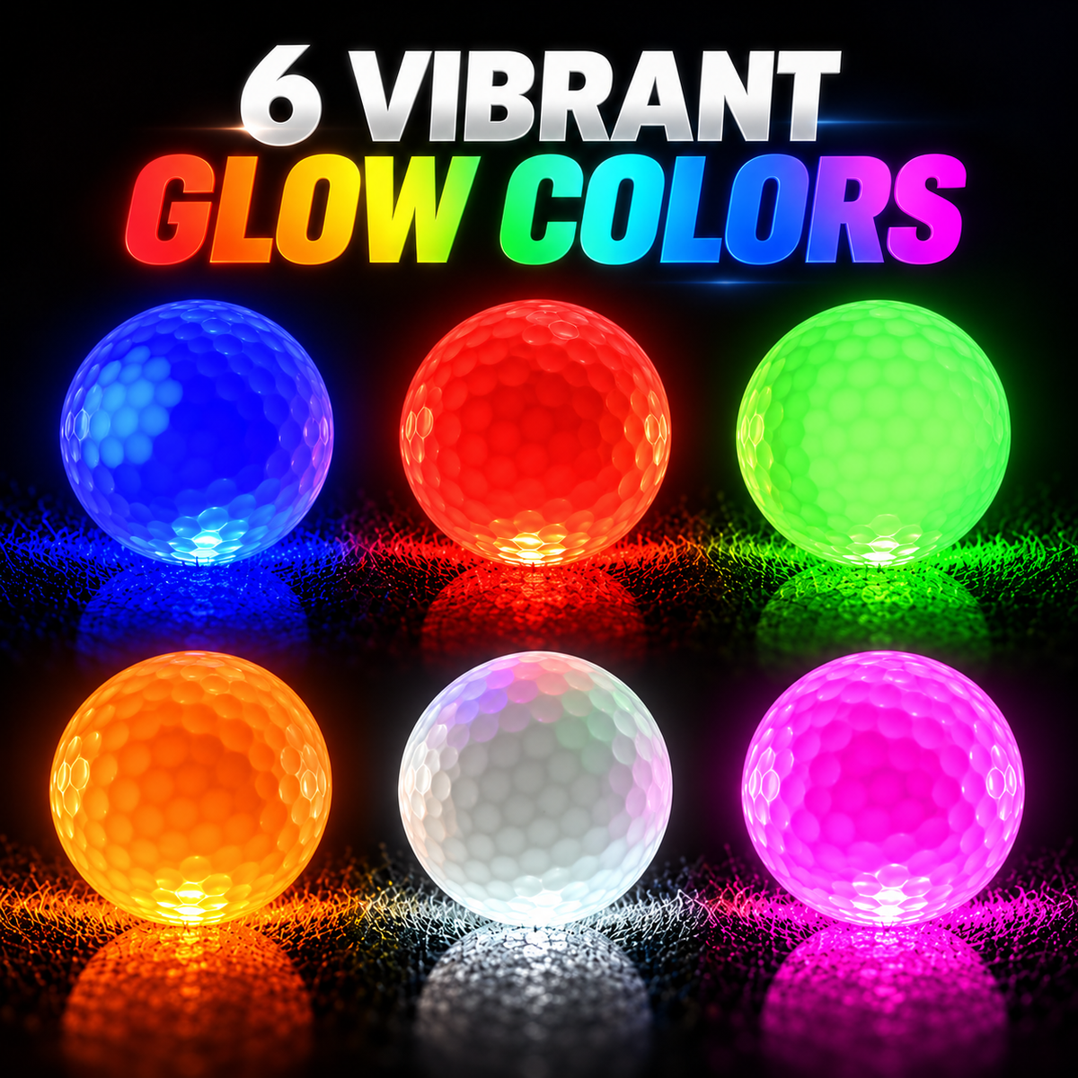 ⏳ Last Day 50% OFF-🏌️6-Pack Glow Golf Balls