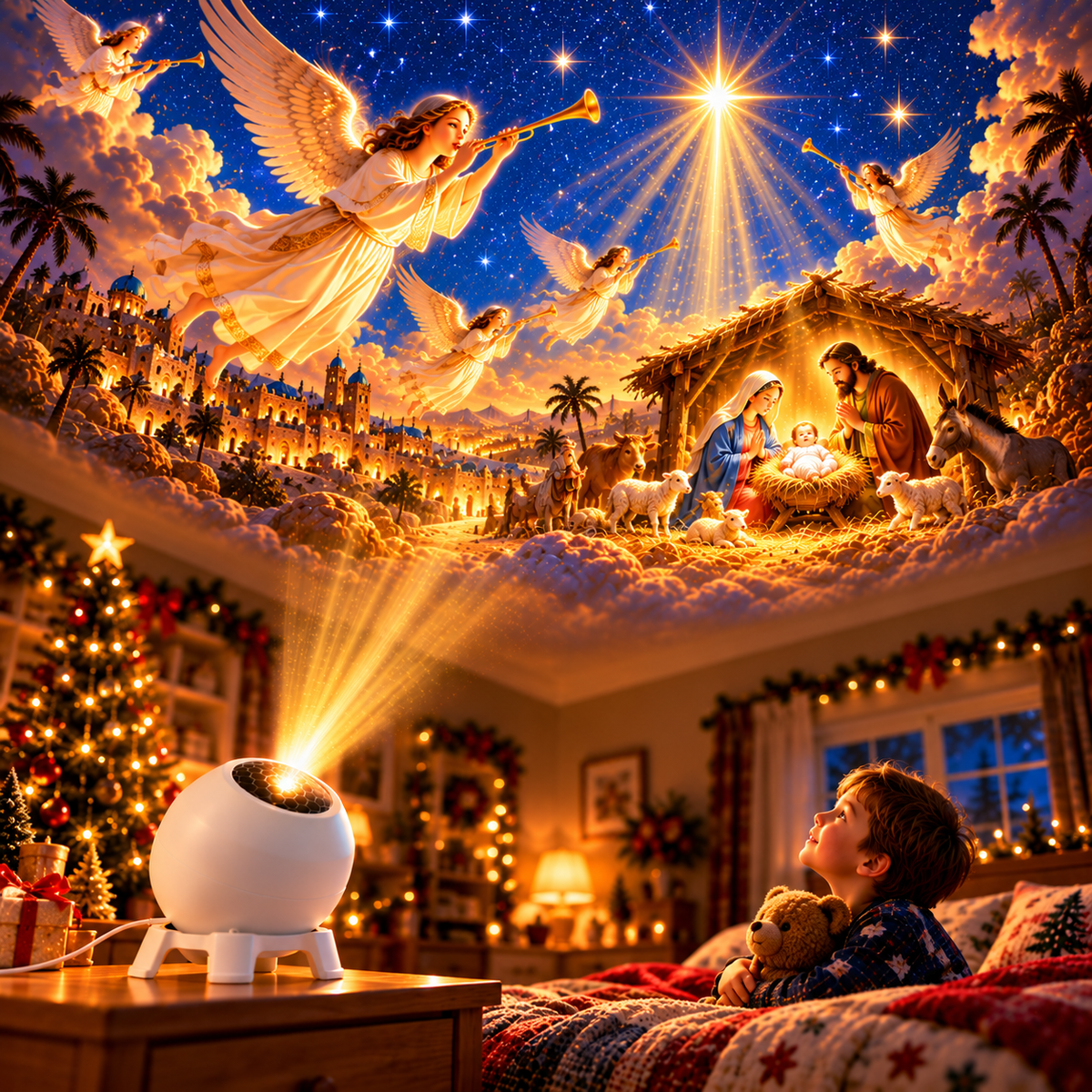 🎄 Star of Bethlehem™ Christmas Nativity Projector – Bring the Holy Night to Life ✨