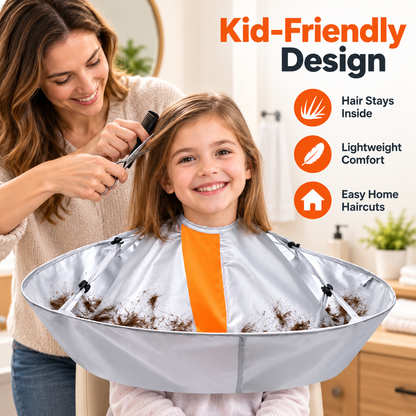 ✂️ No-Mess Hair Cutting Cape – Catch Hair Before It Hits the Floor