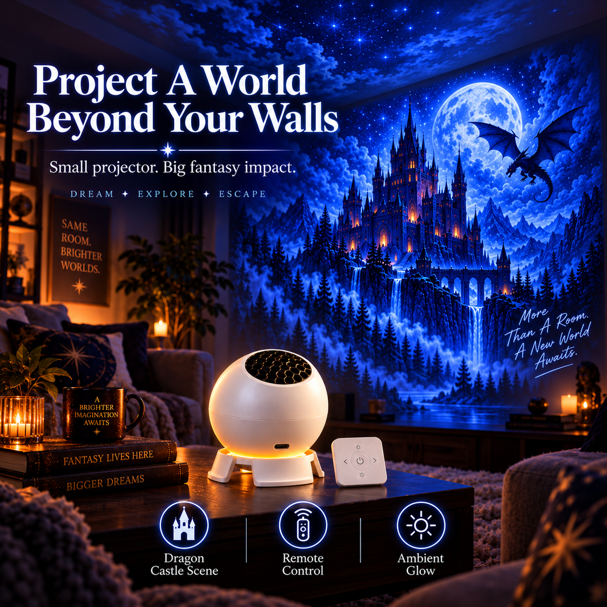 🎄 Magical Christmas Projection Night Light – Transform Any Room Into A Holiday Wonderland