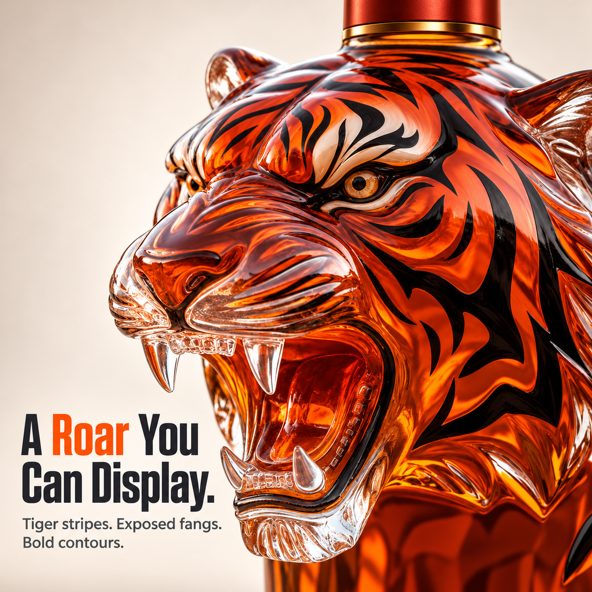 🐅 Bring the Roar Home 🔥 Orange & Black Collector’s Bottle